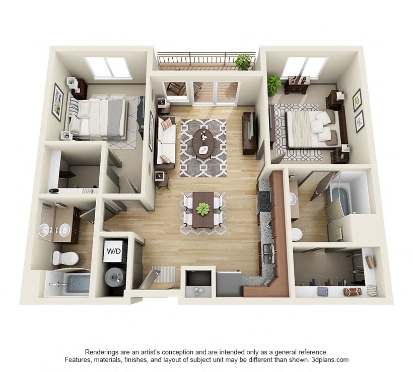 2 Bedroom A 2 Bedroom Gallery Flats, Loveland